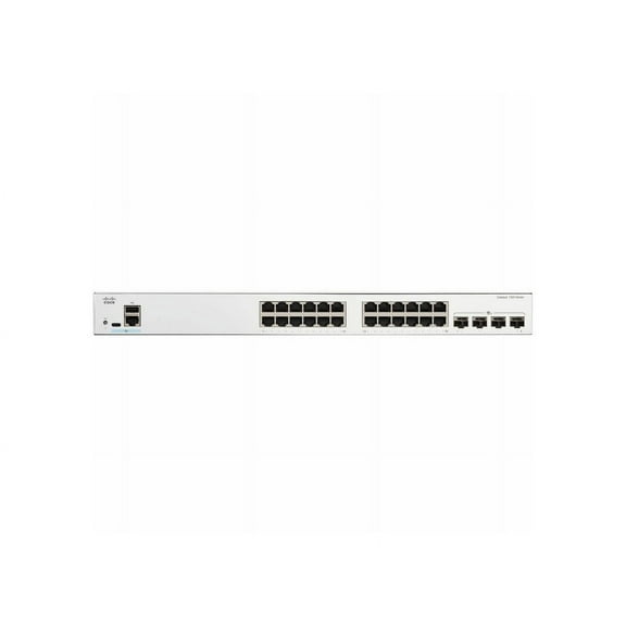 Cisco Catalyst C1300-24T-4X Ethernet Switch, 24 Ports - Manageable - 10 Gigabit Ethernet - 10/100/1000Base-T, 10GBase-X - 3 Layer Supported