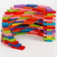thumbnail image 4 of 120pcs/set Children Color Sort Rainbow Wood Domino Blocks Kids Toys Gift, 4 of 6