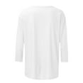 thumbnail image 5 of NuoCaiYun 3/4 Sleeve T-Shirts Women'S Casual Round Neck Cute Tunic Tops Basic Tees Blouses Business Work Tee Tops, 5 of 6