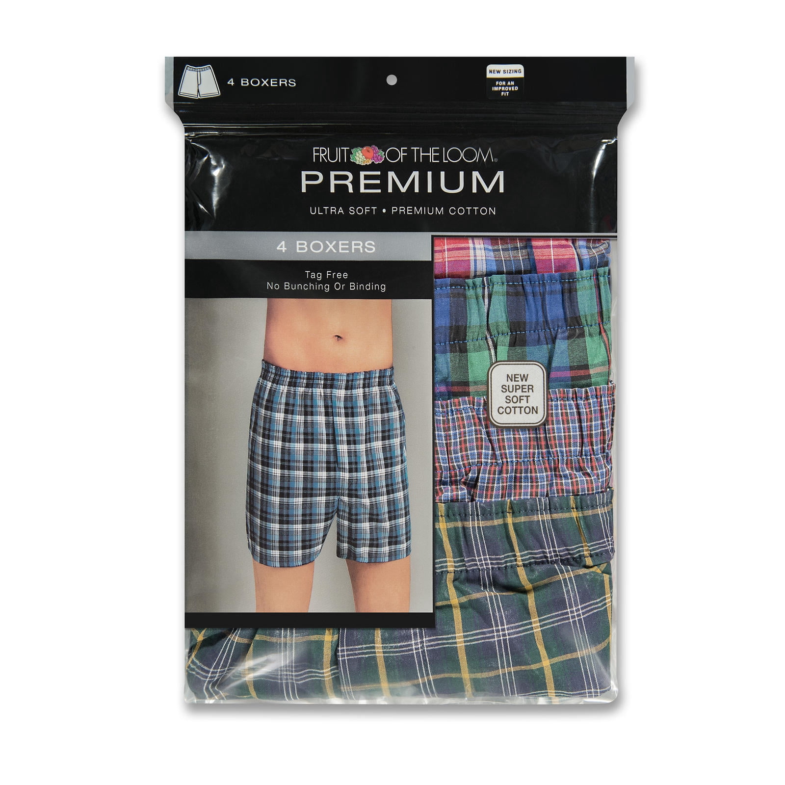 10 Boxer Fruit Of The Loom Tartan Plaid Uomo Taglia M (32-34"/81-86 Cm) – Nuovi Con Etichette - Foto 5