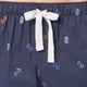 thumbnail image 3 of Shorts para dormir IZOD de popelina estampada con ajuste relajado para hombre en color azul marino, 3 of 5