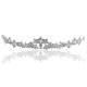 thumbnail image 1 of KAKOWELY Corona de novia con decoración de diamantes de imitación, pasadores para el pelo, diadema, pinza para el pelo y lazo (plateado), 1 of 4