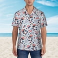 thumbnail image 2 of Xecao I Love USA print Hawaiian shirt - a stylish short-sleeve button-down for men, perfect for casual beach and tropical outings., 2 of 9