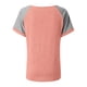thumbnail image 4 of Camisas de Cuello de Tripulación de Manga Corta para las Mujeres Casual Cuello Redondo Top de Manga Corta Tejido Súper Suave para el Verano, 4 of 5