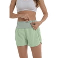 thumbnail image 2 of Shorts de Course et d'Entraînement Taille Haute pour Femmes 2,5 Pieds' avec Doublure et Poche Arrière à Fermeture Éclair, 2 of 6