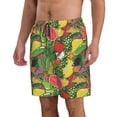 thumbnail image 2 of KLL Fruits Vegetables And Berries Men's Casual Summer Beach Shorts Hawaiian Shorts with Pockets-Medium, 2 of 5
