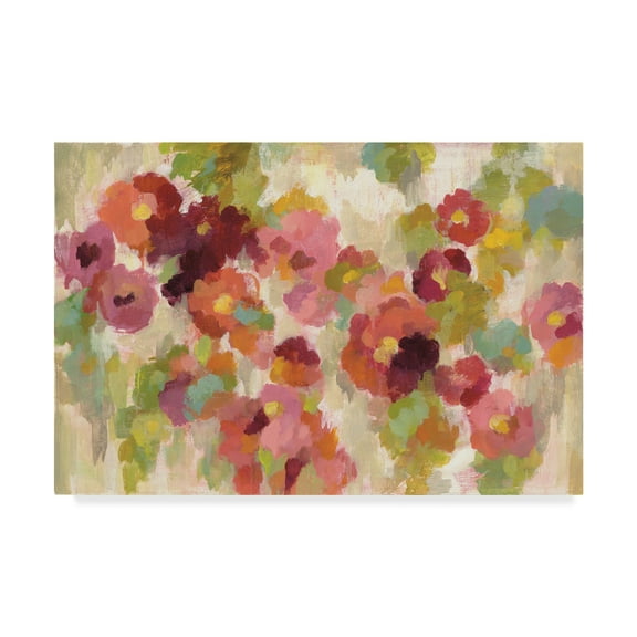 Trademark Fine Art 'Coral and Emerald Garden I' Canvas Art by Silvia Vassileva