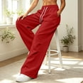 thumbnail image 5 of Tsivenald Womens Wide Leg Sweatpants High Waisted Drawstring Elastic Baggy Lounge Pants with Pockets Athletic Casual Workout Pants, 5 of 6