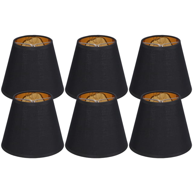 6 pantallas de tela para lámparas, exquisitas y decorativas, para lámparas de escritorio con velas, de cristal.