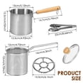 thumbnail image 2 of Deep Fryer Pot 304 Stainless Steel Deep Oil Fryer with Strainer Basket Handle and Lid Portable Small Deep Fryer Pot Japanese Tempura Deep Fryers for Frying Fish Shrimp Chicken, 2 of 6