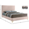 thumbnail image 5 of Meridian Furniture Geri Pink Velvet Full Bed with Gold and Chrome Legs Included, 5 of 5