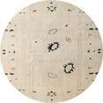 thumbnail image 1 of Ahgly Company Indoor Round Abstract Tan Brown Solid Area Rugs, 3' Round, 1 of 6