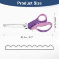 thumbnail image 2 of Uxcell 2pcs Sewing Scissors Stainless Steel Serrated Craft Shears Purple Pink, 2 of 6