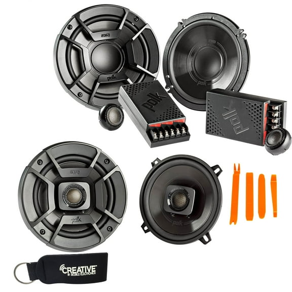 Polk Audio - A Pair Of DB6502 6.5" Components and A Pair Of DB522 5.25" Coax Speakers - Bundle Includes 2 Pair