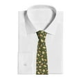 thumbnail image 2 of XMXY Green Daisies Bees Men'S Necktie Ties , Formal Bussiness Wedding Party Printed Tie, 2 of 9