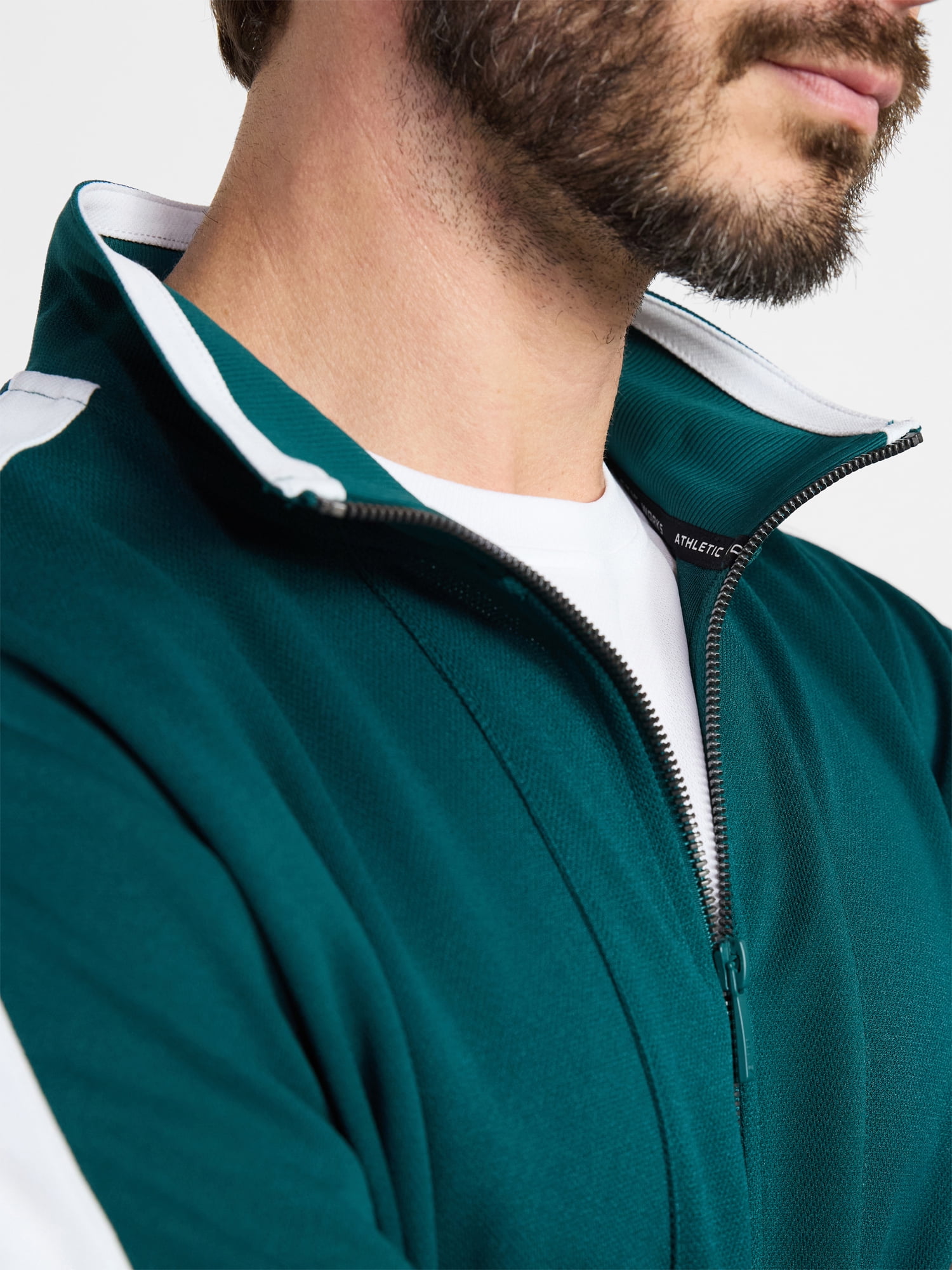 Athletic Works Men's & Big Men's Tricot Track Jacket, Sizes S-5XL