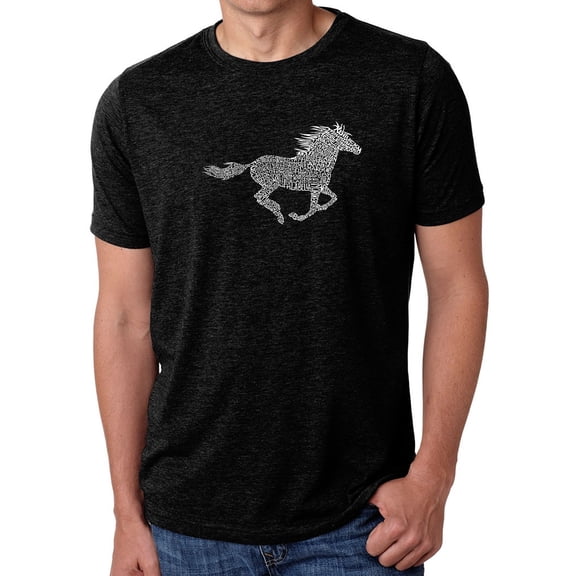 LA Pop Art Men's Premium Blend Word Art T-shirt - Horse Breeds