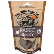 Wild Bone Company Rabbit Jerky Natural Dog Treats, 2.25 Ounces, Made in The USA