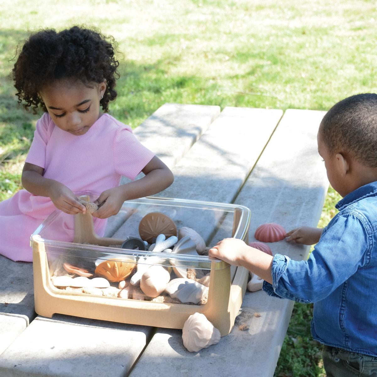 Kaplan Early Learning Company Tabletop Sand and Water Sensory Play Table for Toddlers, Age 2+