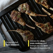 Bilot Cast Iron Chef Collection Rectangular Reversible Grill & Griddle - 20 in x 10 in