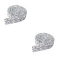 thumbnail image 3 of Ounissouiy Pegatinas ostentosas, decoración de cristal de resina, cinturón DIY, apliques para ropa, arreglo artesanal, cuentas de decoración, Plata 1 Yarda 2.5 cm 2piezas, 3 of 6