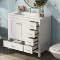 thumbnail image 2 of taoruifang 36" White Bathroom Vanity with Ceramic Sink Combo, 2 of 5