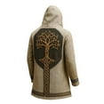 thumbnail image 4 of Norse Mythology Hooded Cardigan Jacket For Men Long Sleeve Loose Fit Casual Streetwear Outerwear Coat Comfortable Daily Use, 4 of 5