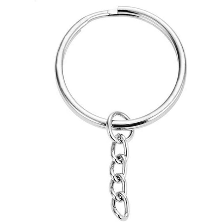 50/100PCS Nickel Key Rings Split Ring Hoop Metal Loop Keychain Accessories  20mm