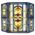 thumbnail image 2 of RADIANCE Goods Tiffany-Glass 3pcs Folding Victorian Fireplace Screen 40" Wide, 2 of 2