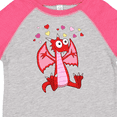 thumbnail image 4 of Inktastic Happy Valentine Cute Red Cartoon Dragon with Hearts Boys or Girls Toddler T-Shirt, 4 of 5