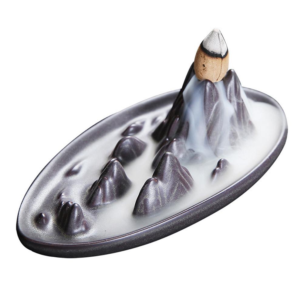 Incense Burner Ceramic Waterfall Burner Incense Burner Holder for Home Bathroom Yoga