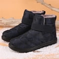 thumbnail image 2 of Zapatos planos para caminar para mujer antideslizantes con forro de felpa con gancho y bucle para viajes al aire libre, 2 of 8