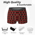 thumbnail image 2 of Men's Boxer Briefs, Argyle Plaid Soft Comfy Mens Underwear Boxer Briefs Breathable With Widen Waist, 2 of 7