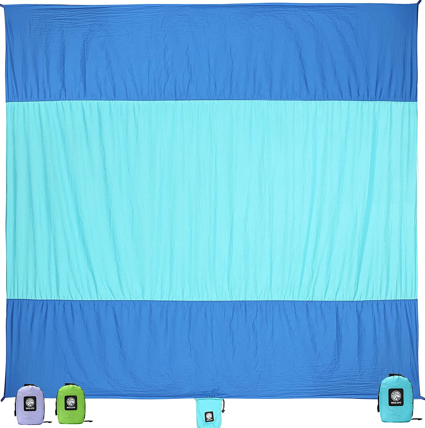 Wekapo Sand Free Beach Blanket Extra Large Oversized 10'X 9' for 7 s Beach Mat, 