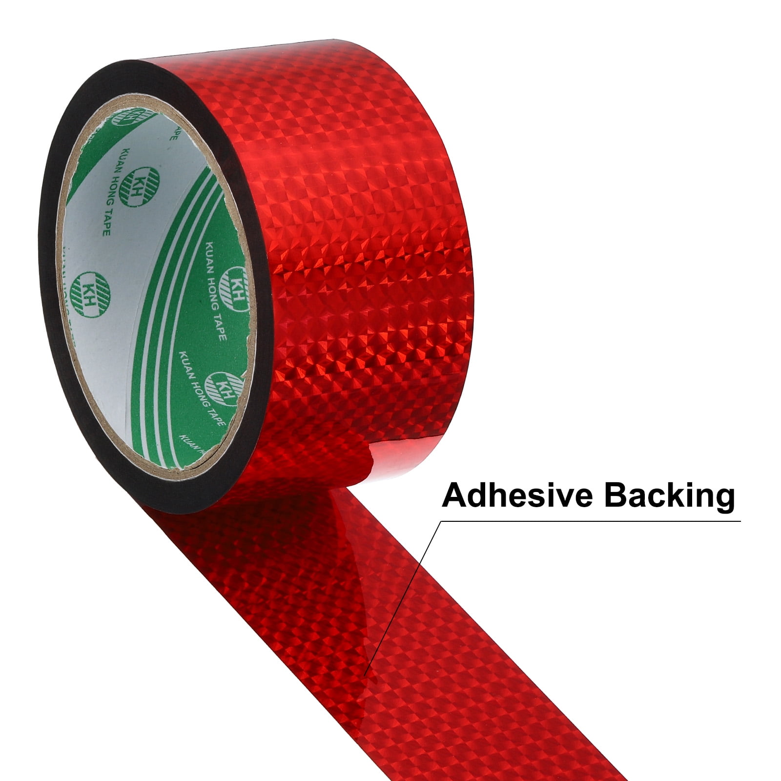 Uxcell Washi Prism Tape Set 10mm 18mm 24mm 30mm 40mm 50mm Wide Holographic Color for Decoration Arts, Red