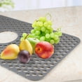 thumbnail image 2 of Fiudx Tapete Protector para Fregadero, Diseño Antideslizante de Silicona, Patas Elevadas para Facilitar El Drenaje, Resistente Al Calor Hasta 260 °C, Protege y Seca Los Platos, Ajuste Universal para, 2 of 6