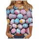 thumbnail image 3 of TaTaai Spring Top for Women Easter Print 3/4 Sleeve Round Neck Casual Loose Fit T Shirt Fashion Pullover Soft Lightweight Blouse for Summer Daily Outing Gift, 3 of 5