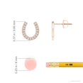 thumbnail image 2 of ANGARA Natural Pave-Set Diamond Horseshoe Stud Earrings in 14K Rose Gold for Women (Size-1mm| Color-G| Clarity-VS2) | April Birthstone, Anniversary, Jewelry Gift for Women | Natural Diamond Earrings, 2 of 6