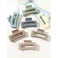 thumbnail image 2 of 7 Pcs Big Hair Claw Clips 3.4" Non-slip Big Square Matte for Women Girls, Strong Hold Banana Clips for Thick Thin Hair, 2 of 9