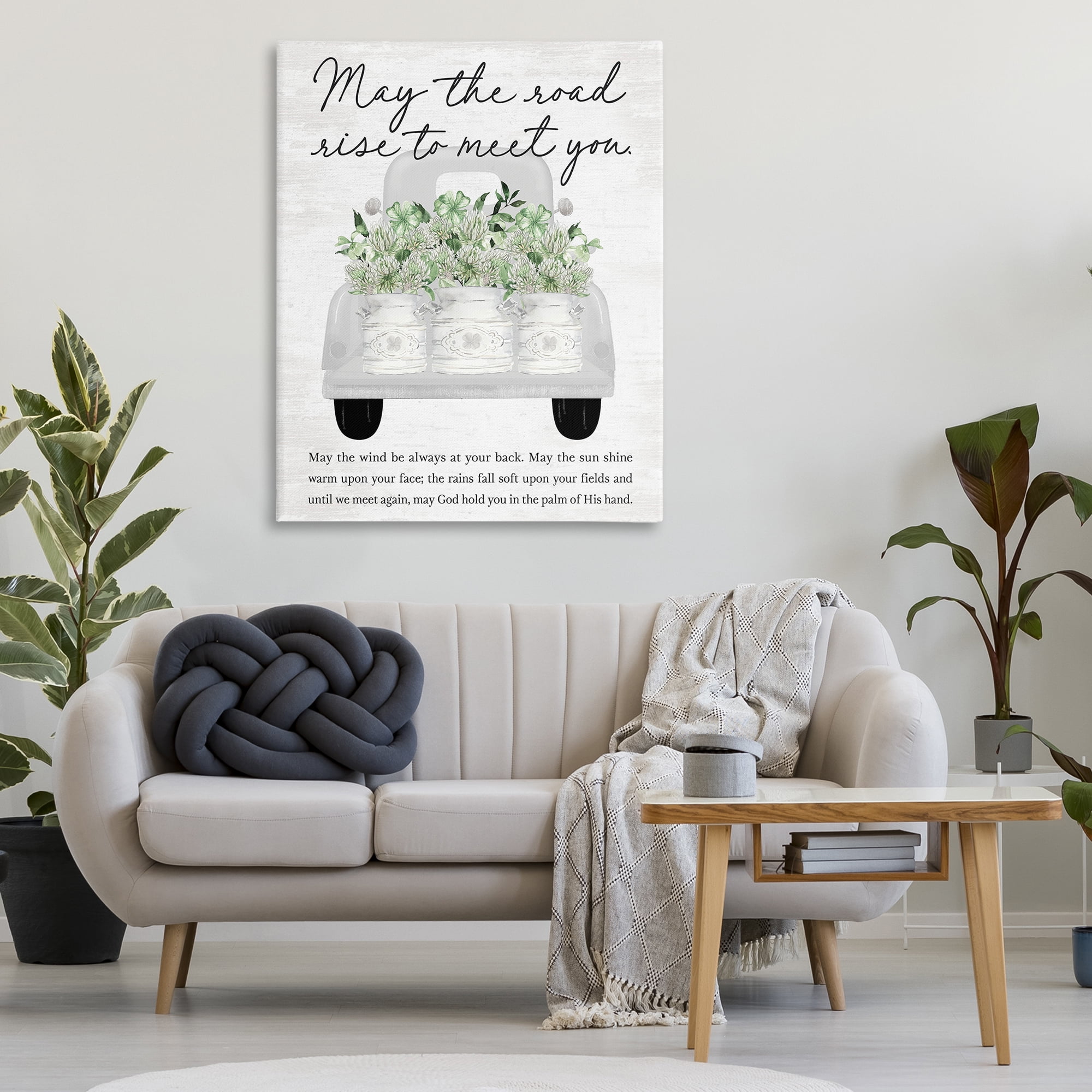 Stupell Industries Inspirational Spring Phrase Botanical & Floral Painting Gallery Wrapped Canvas Art Print Wall Art, 36 x 48