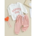 thumbnail image 3 of vera natura 2PCS Baby Girls Outfits Long Sleeve Embroidery Sweatshirt + Pocket Pants Set Toddler Clothes, 3 of 9