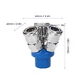 thumbnail image 4 of Tignapoo 3-Way Pneumatic Quick Connect Coupler with 1/4" Internal Thread for Air Hose Splitter - Durable Aluminum and Carbon Steel Construction, Ideal for Compressors and Vacuum Engines, 4 of 6
