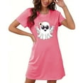 thumbnail image 4 of Wowcloth Women's Halloween Oversized Short Nightgown - Fashion Chest Print Short Sleeve Sleep Dress, 4 of 5