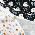 thumbnail image 4 of Homewish Cute Halloween Ghost Twin Duvet Cover,Ribbon Bowknot Pattern Twin Bedding,Black Light Blue,Halloween Reversible,2-Piece,1 Duvet Cover and 1 Pillowcase, 4 of 6