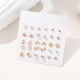 thumbnail image 4 of 15 pares de pendientes de flor para mujeres y niñas, preciosos para el trago, hipoalergénico, joyería para el cuerpo, jinwen pendientes corazones surtidos, 4 of 6