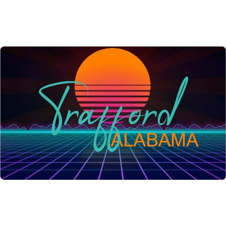 

Trafford Alabama 4 X 2.25-Inch Fridge Magnet Retro Neon Design