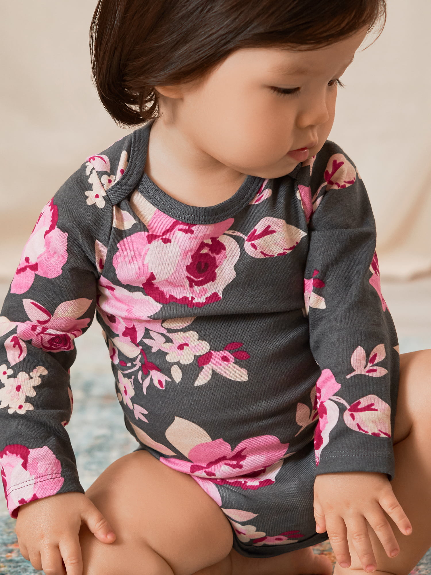 Modern Moments by Gerber Baby Girl Bodysuits, 4-Pack (Newborn-12 Months)