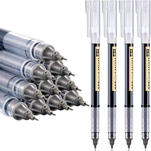 13 Pieces Quick-drying Ink Retro Pens 0.5 mm Extra Fine Point Pens with 6 Assorted Colors MyLifeUNIT Rolling Ball Pens