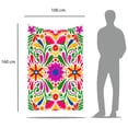 thumbnail image 5 of Cobija Manta Frazada Diseño de Flores Méxicanas Patrias Ultra Suave y Ligera Juana Gallo, 5 of 5