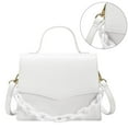 thumbnail image 3 of Bolso de mano creativo con personalidad de moda, bolso bandolera de un solo hombro blanco, 3 of 5